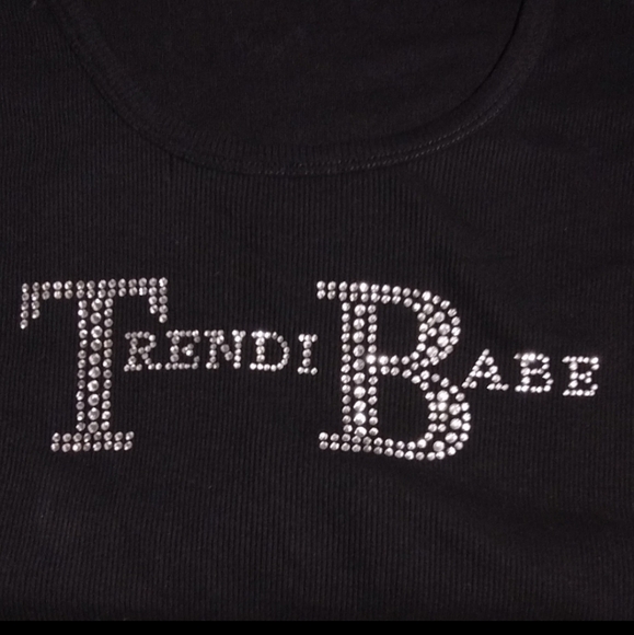 Trendi Babe Rhinestone Tank Top NWT - Picture 4 of 6